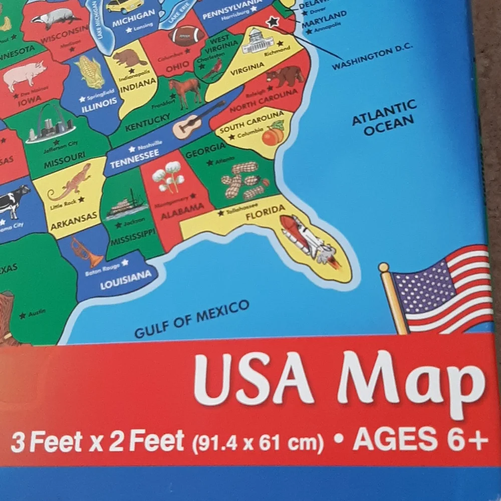 Melissa & Doug USA Map Floor Puzzle - 51 Pieces